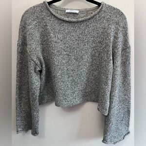 Zara Black and White Knit Top